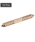 Workhorse Grade Double Ended Self Tapping Thread Hanger Bolts 12 Pack 10X80MM Carbon Steel wood joinery fasteners displayed.