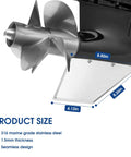 Built Like A Tank 316 Stainless Steel Skeg Guard For MerCruiser Alpha One Gen II Stern Drive with dimensions 8.85in x 8.26in x 4.13in.