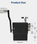 Side view of Bead Roller Tool For Tube Beading On Intake And Intercooler Piping Above 5/8 Inch ID with size dimensions