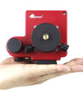 SkyTracker Pro Camera Mount With Polar Scope For Astrophotography shown on hand for scale