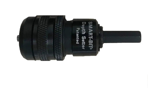 Smart Bit Screw Depth Setting Tool With Auto Stop Mechanism Delivers Precise Target Depth Every Time for Pro Level Jobs, side view.