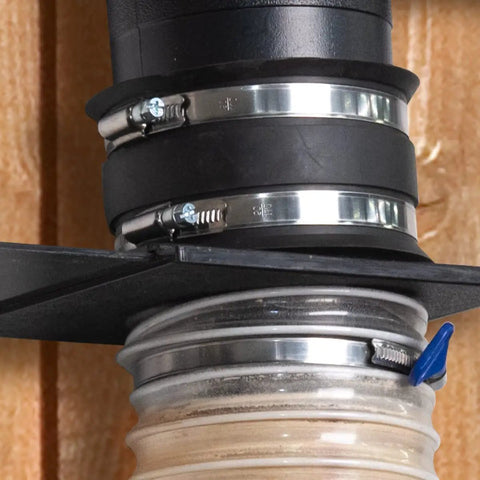 2 And A Half Inch Dust Collection Flex Cuff With Steel Clamps, Rubber Connector Coupler for Woodworking Dust System