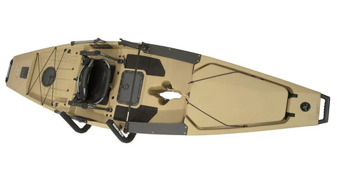 Heavy Duty Wall Hanger With 176 Pound Capacity holding a kayak, mounted securely, keeping garage ready to grab gear fast.