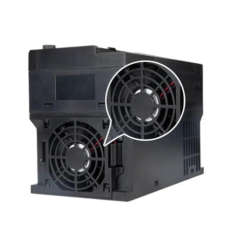 Beefy High Power VFD 18.5 kW 22 kW Variable Frequency Drive For 3 Phase Motors Speed Controller Inverter Industrial Motor Frequency Converter For Heavy Duty Applications, black vented unit