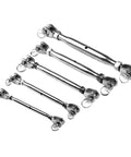 Top Shelf 304 Stainless Steel Marine Turnbuckle Jaws Swivel Rigging Screws built like a tank for sailboat deck hardware with five sizes.