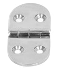 Straight Up Tough Thickened Oval Door Hinges Built From Rust Proof Stainless Steel With A Crisp Mirror Shine showing a close-up of the hinge.