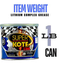 1 lb can of Heavy Duty Lithium Complex Grease NLGI 2 EP High Temp Multi Purpose Lubricant, blue formula