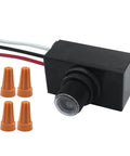 Dusk To Dawn Outdoor Lighting Sensor With Photocell No Brainer Easy Install 120-277V Photoelectric Switch Replacement With Wire Caps