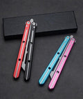 Integrated Forging Bushing System With Aluminum Integral Channel Handle in red, black, blue, and pink, shown closed on a box