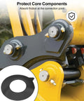 Beef Up Bucket Pin Shim Kit For Excavator And Skid Steer 110mm Pins 2mm Thick Gap Spacer Gasket To Tighten Up Joints On Heavy Equipment Fits Caterpillar Bobcat John Deere Case Kubota And More installed on excavator bucket pin joint