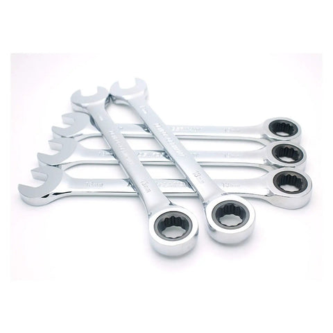 Ratchet Spanner Set 19mm Gear Wrench Tools With Anti Rust Finish Easy Grip Combination Wrenches for Tight Spaces
