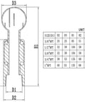 Pro Grade CIP Tank Cleaning Ball With 360 Degree Spray Pattern Half Inch Female NPT Thread Stainless Steel 304 38mm diagram