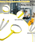 Beefy Heavy Duty Forklift Battery Lifting Sling For Industrial Lifts, 2 Inch By 5 Foot 2 Ply Recycled Polyester Webbing