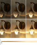 Modern Crystal Wall Sconce Set Of 2 With Switch Button Indoor Wall Lights Matte Nickel Finish Various Lighting Levels