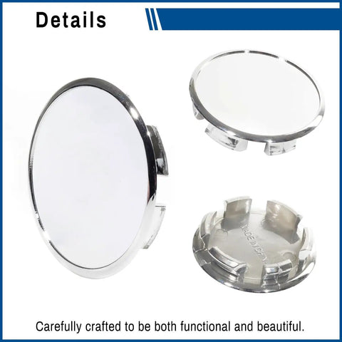 Open End Plus Plug Wheel Center Caps For Trailer And RV Replacement Chrome EZ Lube Cap 2.22 Inch Set Of 4 detail view