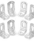 10 Pack Iron L Brackets With 90 Degree Rounded Corners for shelves, easy install, sturdy support for cabinets and bookcases