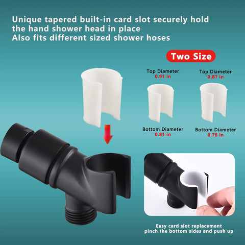 Premium Solid Brass Handheld Shower Head Holder With Adjustable Swivel Pivot Ball And Sleek Matte Black Finish For The Ultimate Bath Flex Wall Mount Bracket Featuring Heavy Duty Build And Quick Install For A Slick Daily Routine