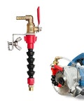Pro Grade Dust Busting Misting System Water Sprayer for tile cutting with adjustable coolant spray nozzle shown on a grinder