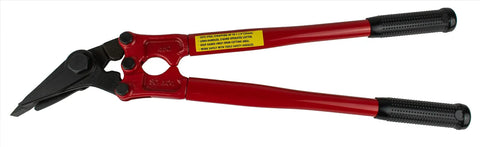 Heavy Duty Strap Cutters For Steel And Poly Straps Up To 1-1/4 Inch Wide, Two-Handed Operation with red handles