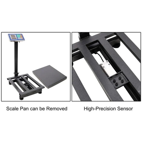 Heavy Duty Digital Floor Scale Handling Up To 660 Pounds Like A Champ Featuring removable scale pan and high-precision sensor.