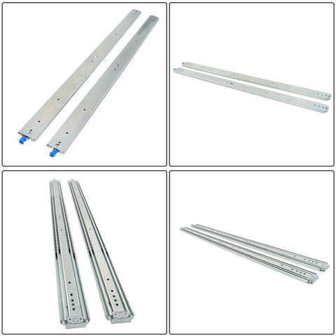 Beefy 56 Inch Heavy Duty Drawer Slides With 500 Pound Capacity Locking Full Extension Ball Bearing Rails for tool chests