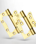 Top Shelf 4 Inch Stainless Steel Furniture Hinges Deliver Smooth As Butter Quiet Operation For Sturdy Wooden Doors And Cabinets Featuring No Sweat One Point Five Inch Mounting Base Two Pack Rich Gold Coating.