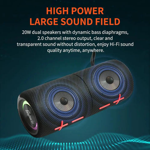 2 In 1 Magnetic Dual Splittable Bluetooth Speaker With IPX6 Waterproof Build And 20W Loud Stereo Sound, Bluetooth 5.3, 24 Hour Playtime