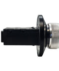 Side view of rotary gear selector switch for golf cart forward reverse neutral drive with blue LED backlight and red indicator.
