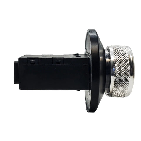 Side view of rotary gear selector switch for golf cart forward reverse neutral drive with blue LED backlight and red indicator.