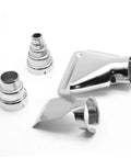 Four Pcs Heat Gun Nozzle Kit Pro Grade Stainless Steel Reflector Nozzle Curved Nozzle And Round Nozzles Three-Layer And Five-Layer