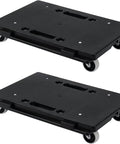 Heavy Furniture Moving Dollies With Wheels Set Of 2 Flat Dollies for moving heavy beds sofas cabinets; black polypropylene, steel