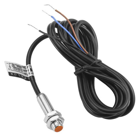 M8 Inductive Proximity Sensor Switch 1.5mm Sensing Distance Cylindrical Detector DC 12-24V 3-Wire PNP Normally Closed