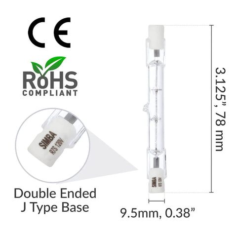 Heavy Duty R7S Halogen Bulbs 78mm T3 Base 100 Watt 800 Lumens Dimmable 120V 2700K Warm White Durable Light Bulbs 5 Pack Top Shelf Quality With Zero Fuss Setup And Built Different Warmth For Home Projects