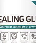 Premium Concrete Crack Filler Seals Deep Gaps With A Slick Waterproof Self Leveling Formula shown on sealing glue container.