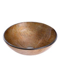 USZWBY Bathroom Vessel Sink Vanity Tempered Glass Vessel Bowl Sink Round Brown Countertop Sink Bowl Above Counter Sink