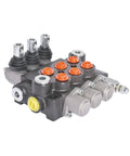 Three Spool Hydraulic Valve With 13GPM Flow And 3600PSI Rating, Directional Control Valve With SAE Ports, Double Acting Loader Valve