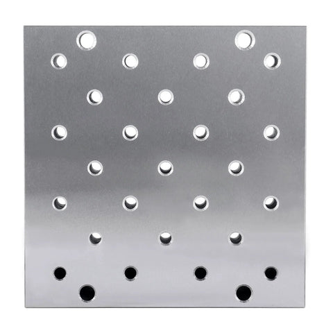 Accusize 6x6x4 in precision angle plate, steel, perforated with through holes