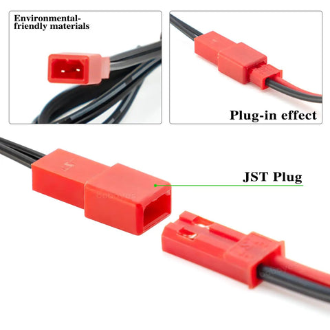 Fast Charge 3.7V JST Battery Charger For Bubble Guns And RC Toys 5V Input With 2A Output Recharges Li Ion Batteries In About 2 Hours USB