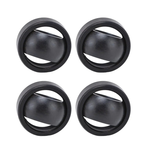 10 Pack GE12ES Spherical Bearings Built Tough For Heavy Lifting Hydraulic Cylinders With Wicked Smooth Radial Pivot Pro Shop Grade Industrial Rig Parts Forging Machine Tools. Black spherical bearings set shown in four pack.
