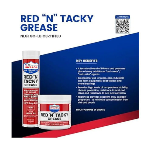 Heavy-Duty Lithium Complex Grease For Auto, Industrial, Marine And Agricultural Use 14 Oz Cartridge with packaging visible