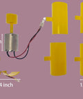 Two Pack DIY Micro Wind Turbine Kit With 100mm Vertical Blades Mini Generator For Hands On Hobbyists 0.55 W Output 5.5V components