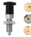 Build Tough Stainless Steel Spring Plunger With Fine Thread Reset Action And Rock Solid Self Locking Grip For Heavy Duty Industrial Assembly And Daily Machine Shop Jobs, 4mm stem, corrosion resistant.