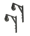 Industrial Wall Mount Metal Bracket And Pulley Set For Pendant Lighting And DIY Shelves, Vintage Retro Sheave Brackets pack