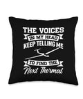 Soaring Sailplane Pilot Throw Pillow For Aviation Enthusiasts Glider Lover Gift Cushion Cover For Airplane Fans Dope Aerial Art And Flight Passion