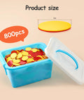 Double Sided Plastic Math Counters For Kids 800 Piece Set Two Color Red Yellow Counting Disks in a blue container.