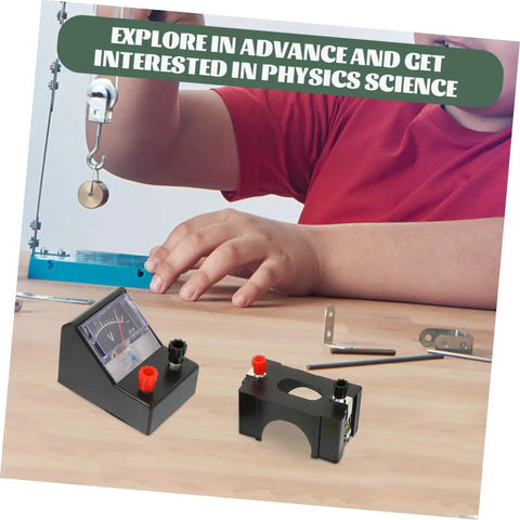 Physics Learning Kit For Electricity Experiments Set For School Science Education And Home Lab Use with hands-on gear on table.