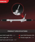 Fresh From The Shelf Manual Steering Rack And Pinion Assembly Direct Drop In For Kia Soul 2014 Through 2019 with input shaft details.