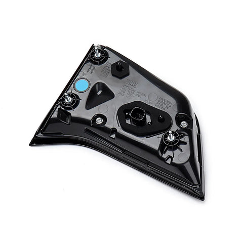 Top Tier Right Inner Tail Light Assembly For 2016 2020 Tesla Model X black housing back view with mounting points and firm structure.