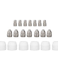 20Pack Plasma Cutter Torch Consumables Kit with stainless steel nozzles and ceramic tips for heavy duty cutting jobs