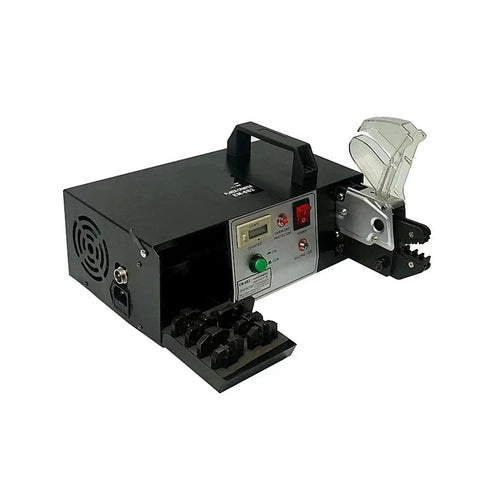 Pro Grade Electric Terminal Crimping Machine With Badass Multi Jaw Wire Cutting And Stripping Pliers For Automotive Electrical Projects, compact design.